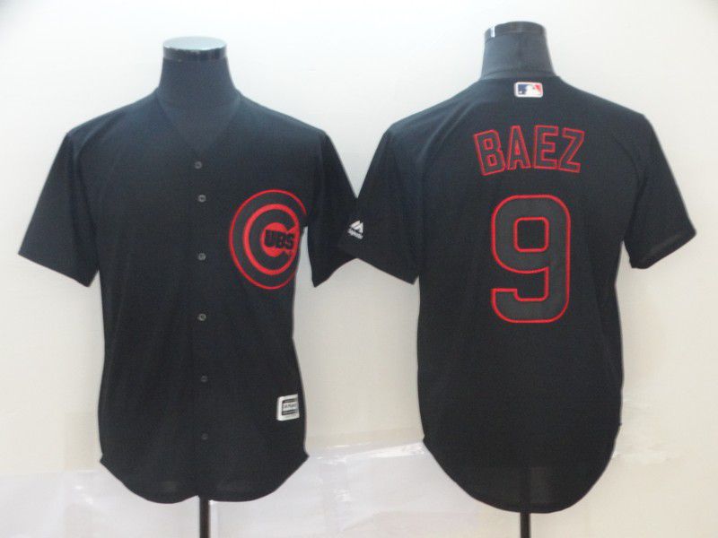 Men Chicago Cubs #9 Baez Black MLB Jerseys->women mlb jersey->Women Jersey